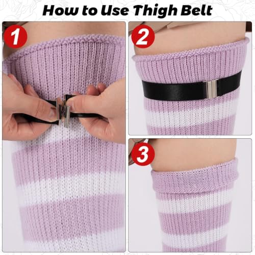 Image of LOUSGUTA Plus Size Thigh High Socks for Thick Thighs- Extra Long Womens Cable Knitted Over Knee High Leg Warmer