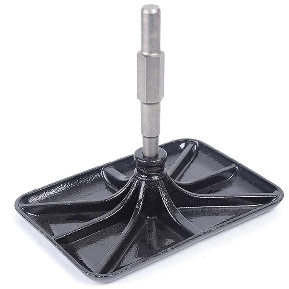 Martillo Neumático Placa Compactadora Acero Al Manganeso Pisón Placa Apisonadora Pastilla Roncadora con Mango para 65, 95, Y 125 Eléctrico Y De Gasolina Silver,1
