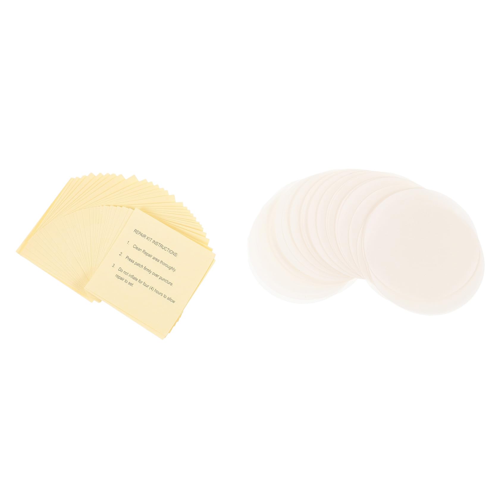 Patch Transparent 60 Pcs PVC Auto-adhésif pour Fête | Kit Reparation Matelas Gonflable, Patch Autocollant Reparation, Formes Rondes et Carrées, Usage sur Objets Gonflables