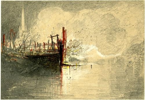 Lienzo de John Sell Cotman con el río Wensum de Norwich impreso para pared en 60x90cm