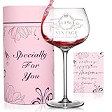 70th Birthday Gifts for Women, Vintage 1956 Engraved 70th Wine Glass,1956 Birthday Gifts for Women,Presents for Female 70th Birthday,70th Birthday Gift Ideas for Her,Grandma, Wife, Friends