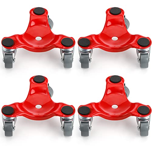 ZEAYEA 4 Pack Steel Tri-Dolly, 200 lbs Load Capacity 3