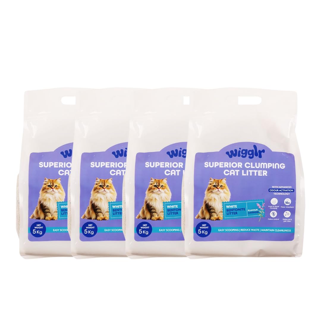 See full amazon price history chart for Wigglr | Cat Litter | Premium White Bentonite Clay | Dust-Free, Rapid Clumping Technology & Absorption | Odor Control, Easy Scooping, Clean Paws | Lavender Scent | 5kg (Pack of 4) Wigglr | Cat Litter | Premium White Bentonite Clay | Dust-Free, Rapid Clumping Technology & Absorption | Odor Control, Easy Scooping, Clean Paws | Lavender Scent | 5kg (Pack of 4) (B0DDT9WB99) Amazon Price History, Amazon Price Tracker
