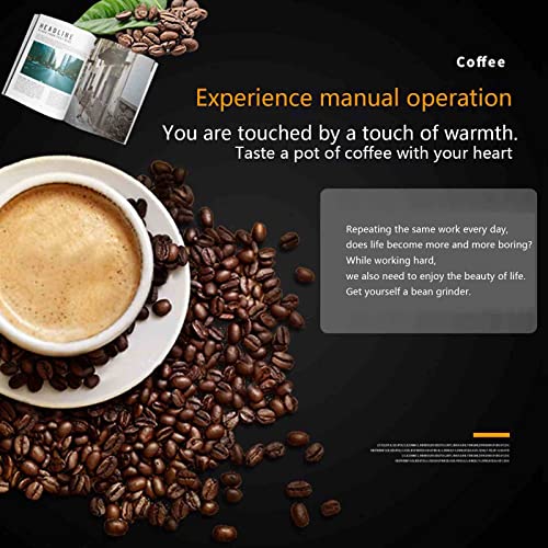 Hand-Kaffeemühle aus Edelstahl, konischer Grat, keine Stromversorgung, manuelle Kaffeemühle für Tropfkaffee, E-spresso… – Bild 6