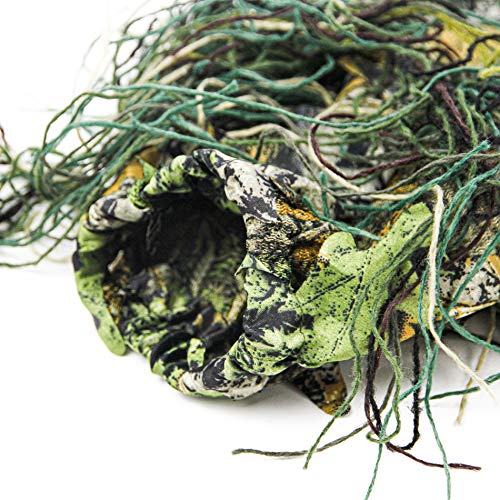 GUGULUZA Ghillie Suit for Men 3D Leaf Camouflage Hunting Clothes for Men with Jacket, Pants, Rifle Wrap Cover -Camo Hunting Clothing