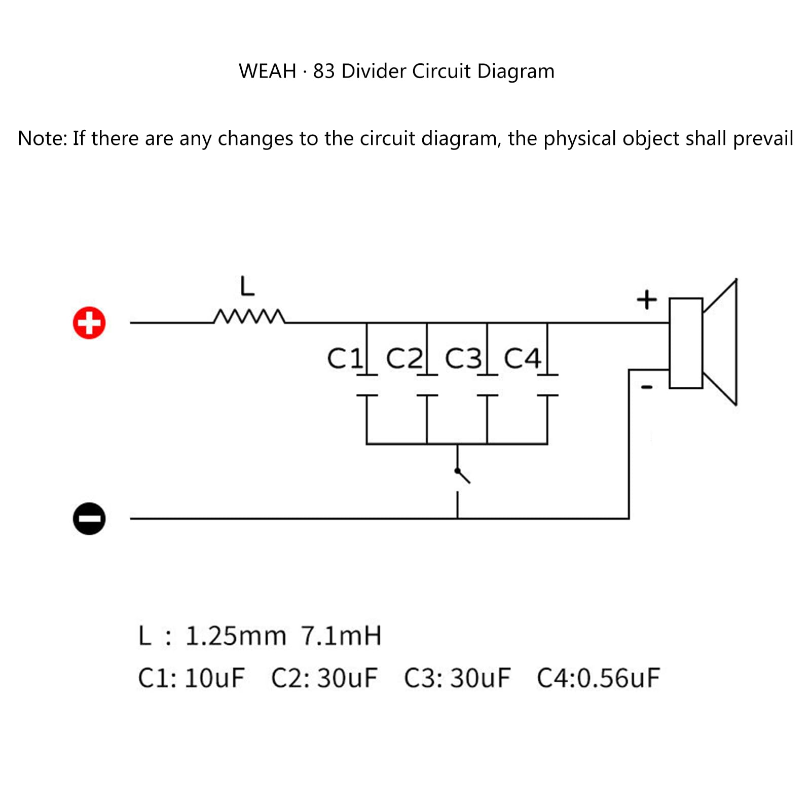 WEAH-83 Répartiteur de fréquence de basse réglable 400 W Crossover Haute puissance