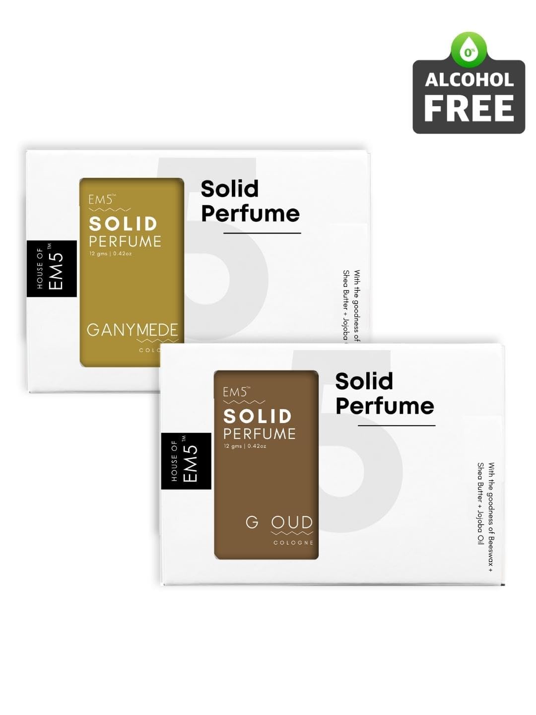 Generic Combo Pack of 2 | Ganymede & G Oud Fragrance Solid Perfume | Travel & Pocket Friendly Perfume | Non-Greasy Alcohol Free Cologne | Strong & Lasting | Gift Pack for Him & Her