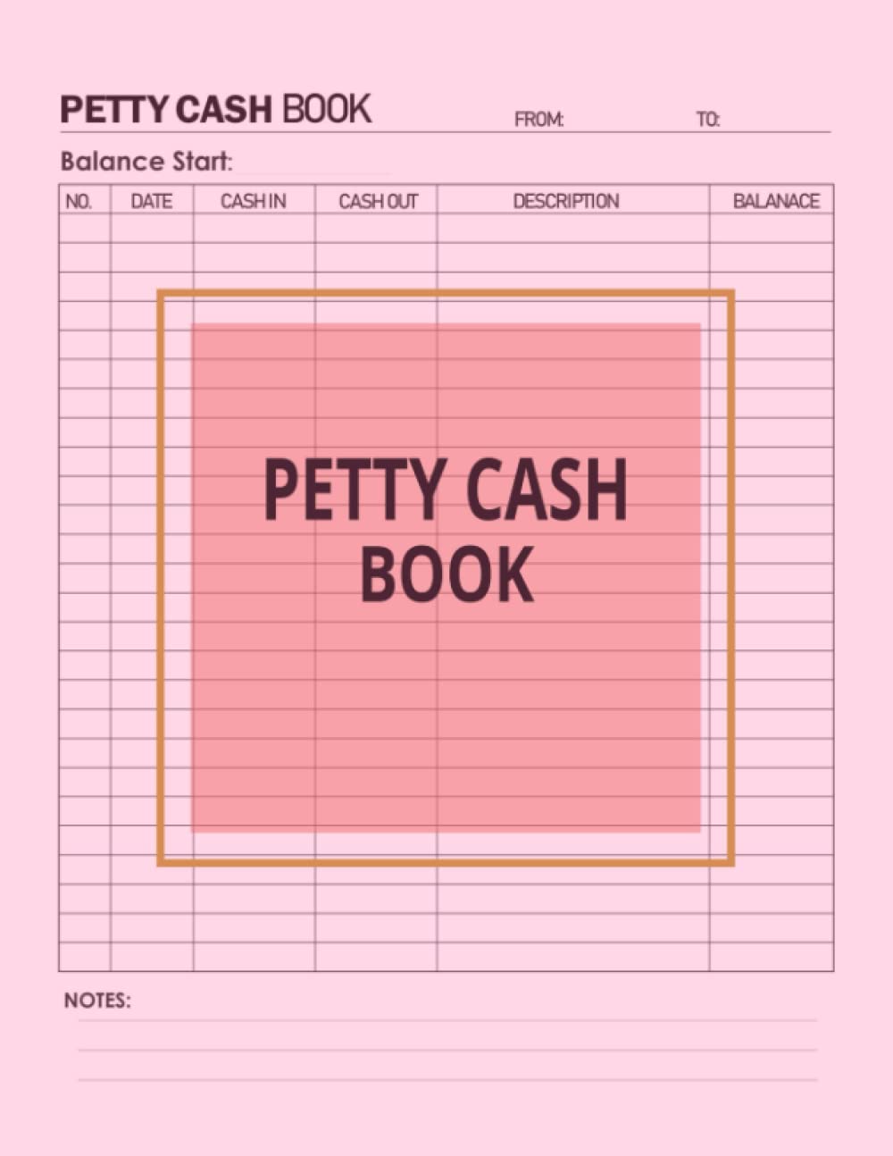 Buy Petty Cash Book Petty Cash Receipt Log Book You Can Track All Money Record Online at