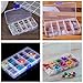 FRAMAD 4 PCS 10 Grids Plastic Organizer Box with Dividers, Small Clear Tackle Container, Candy Large Bead Compartment