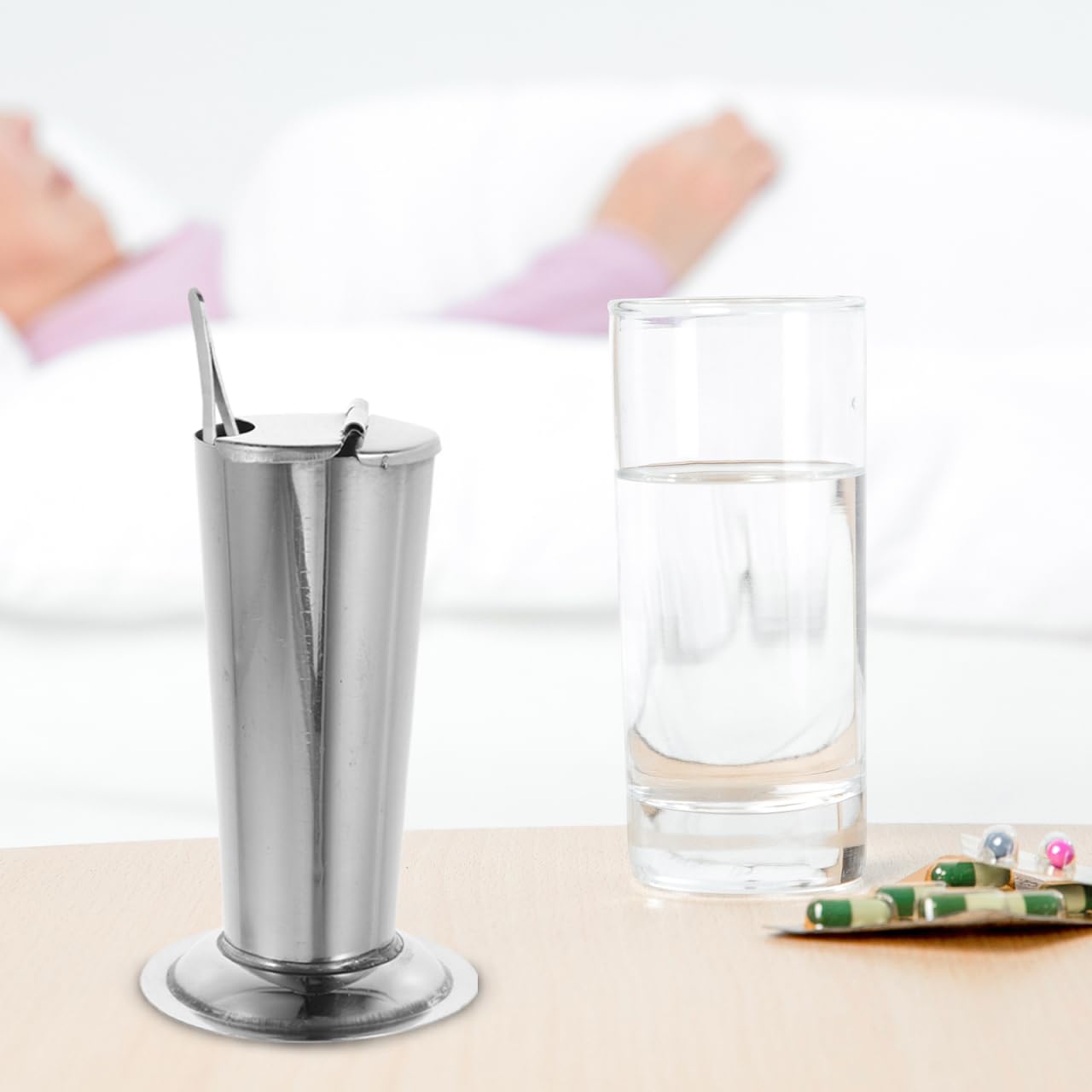 Gatuida Edelstahlgefäß Für Pinzetten Sterilisatorflasche Und Instrumentenhalter Multifunktionale Medizinische Aufbewahrung Kompakt Und Leicht 4.5X2.8X7.9 Zoll