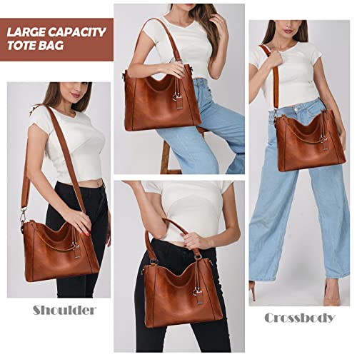 Bolso tote vegano grande para mujer con capacidad amplia miniatura 2