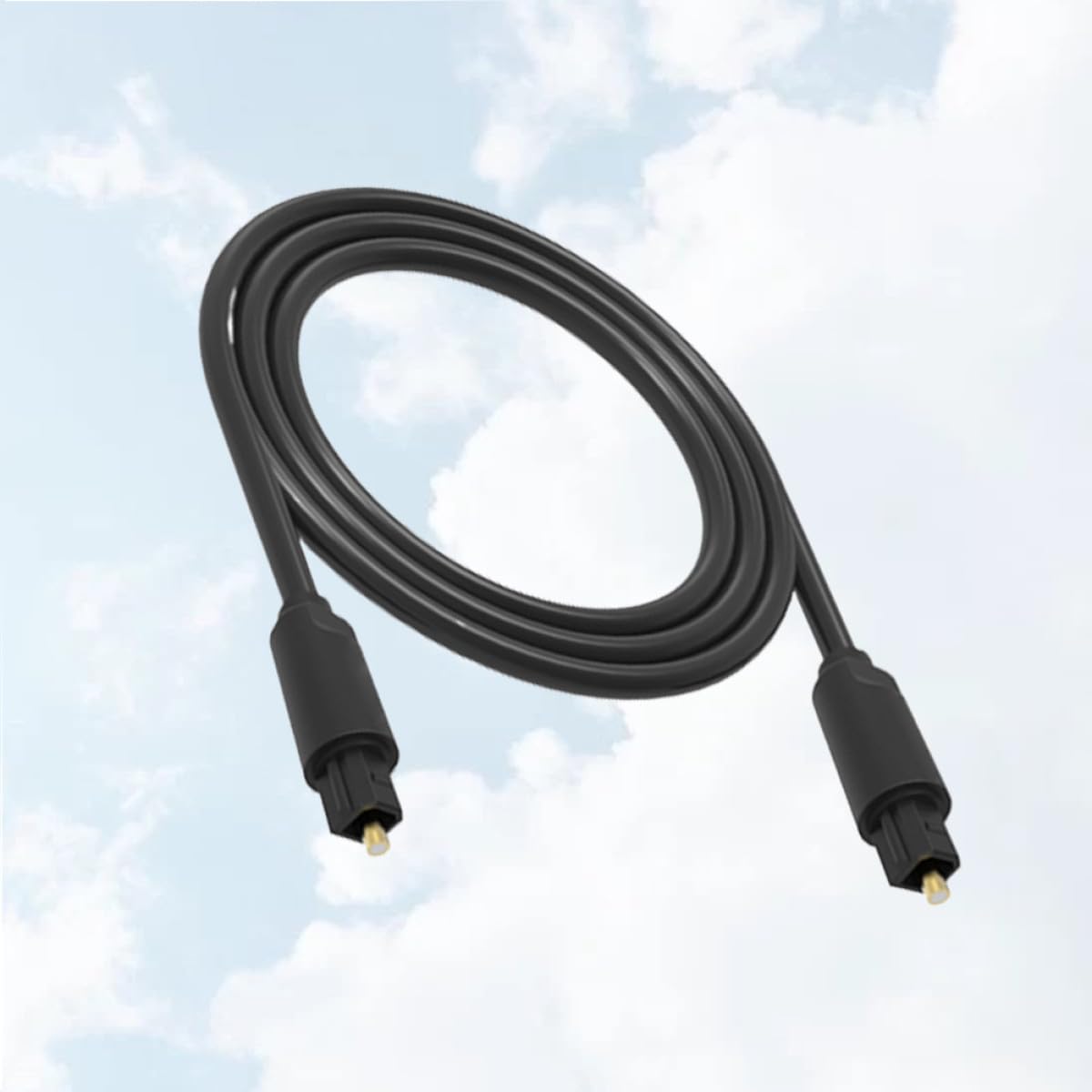 Artibetter 3pezzi Cavo Audio Ottico Fibra Cavo Digitale Per Amplificatore e Altoparlanti Connettori Cubo e Rimovibili Nero