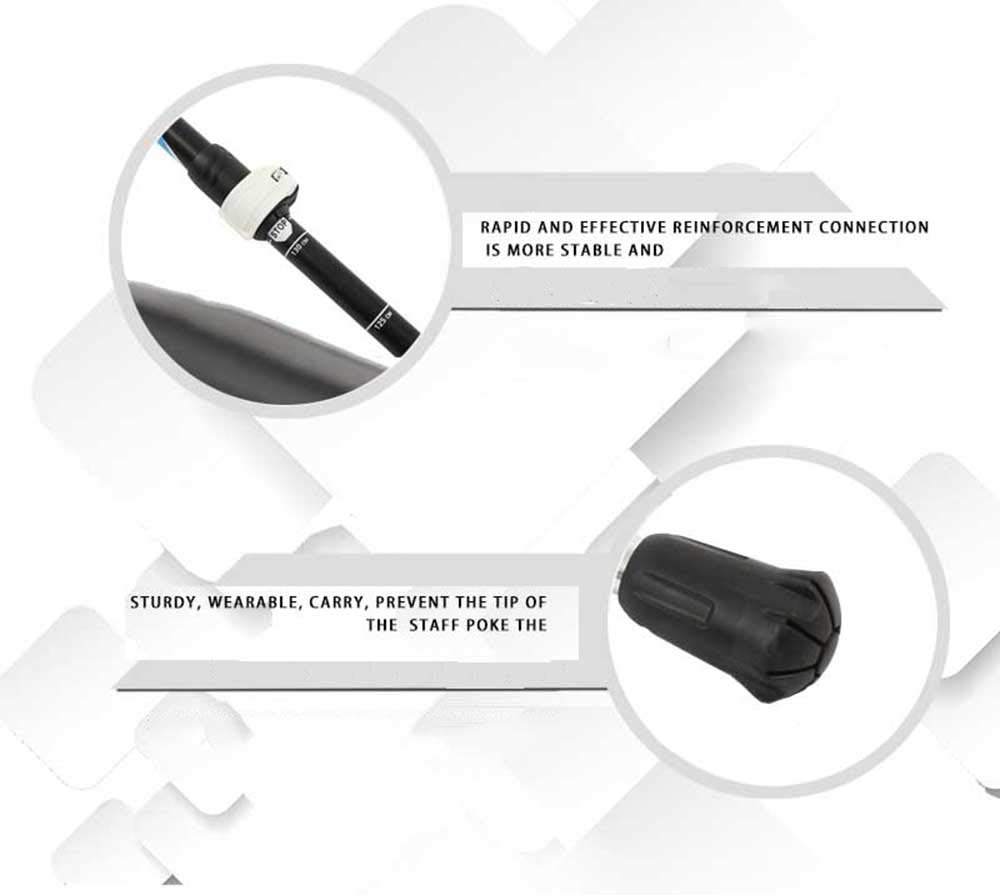 Bastones De Senderismo Aleación De Aluminio 7075 Ultraligera, Sistema De Bloqueo 3ls, Muñequera Plegable con Cuerpo De Palo Telescópico