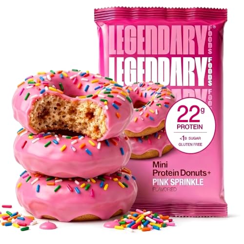Legendary Foods High Protein Donuts Pink Sprinkle Low Carb Low Sugar