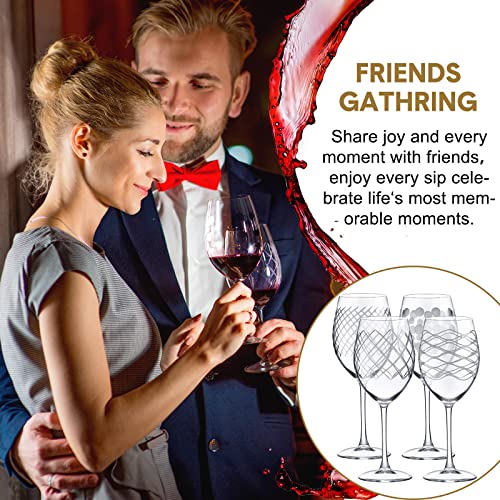 Set Of 8 Cheers White Wine Glasses 16 Oz Italian Wine Glasses Clear Champagne Flutes Red Wine Goblets For Birthday Wedding Party Drinking Glassware Gift #TOP4