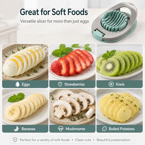 Image of Egg Slicer for Boiled Eggs Strawberry Cutter with Stainless Steel Wire iE†Greenia€