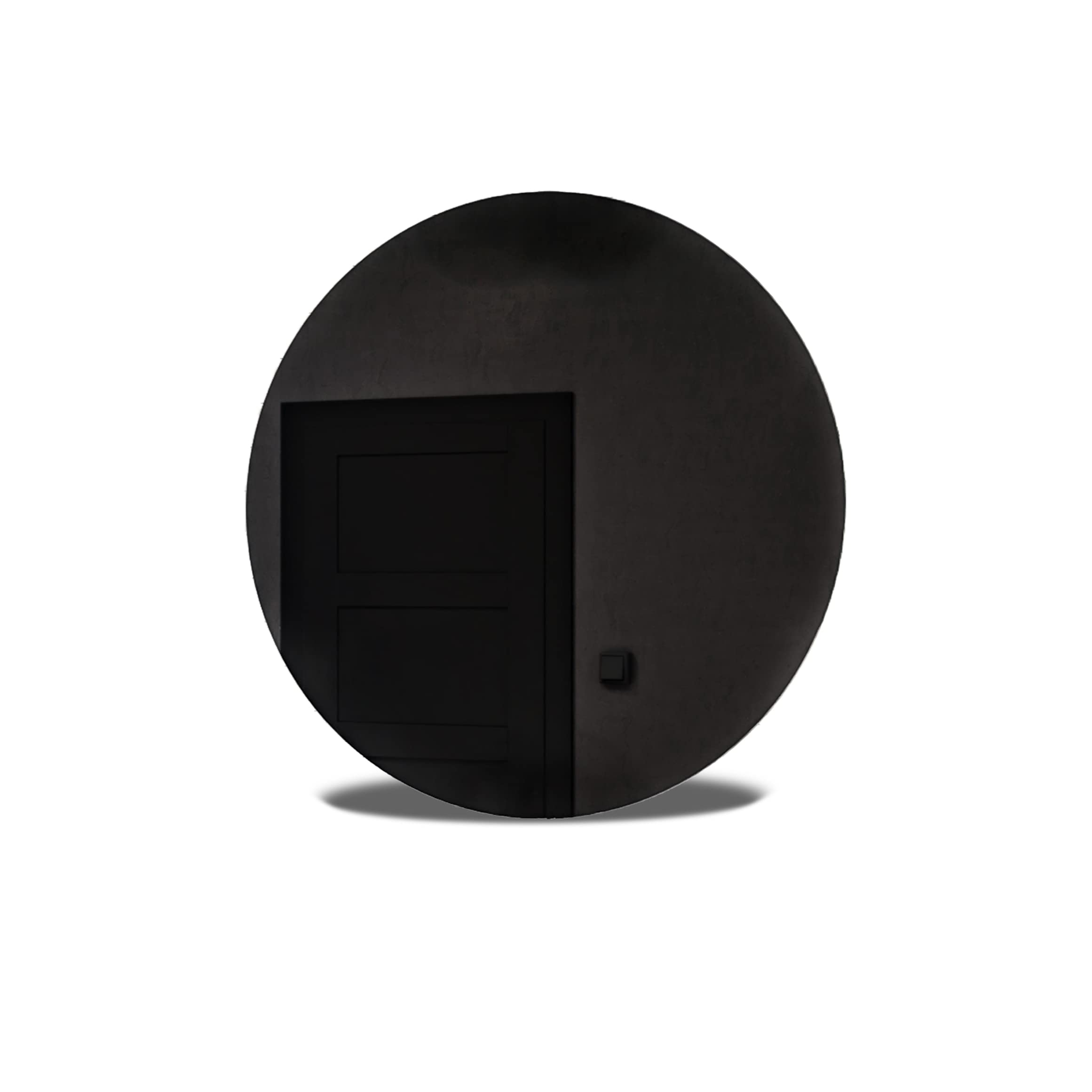 A ARTFORMA Round Backlit LED 60cm Mirror Battery Operated Powered L082 Cool white Light Wall Mounted Circular Oval Decorative Light Up Circle Bathroom