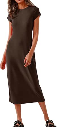 Ladyful Women's Summer A-Line Mini Dress - Cap Sleeve, Crewneck, Athletic Sundress With Pockets - View #3