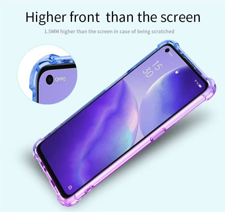 Funda OPPO Find X3 Lite HUANGTAOLI - TPU Transparente Antigolpes Con Airbag