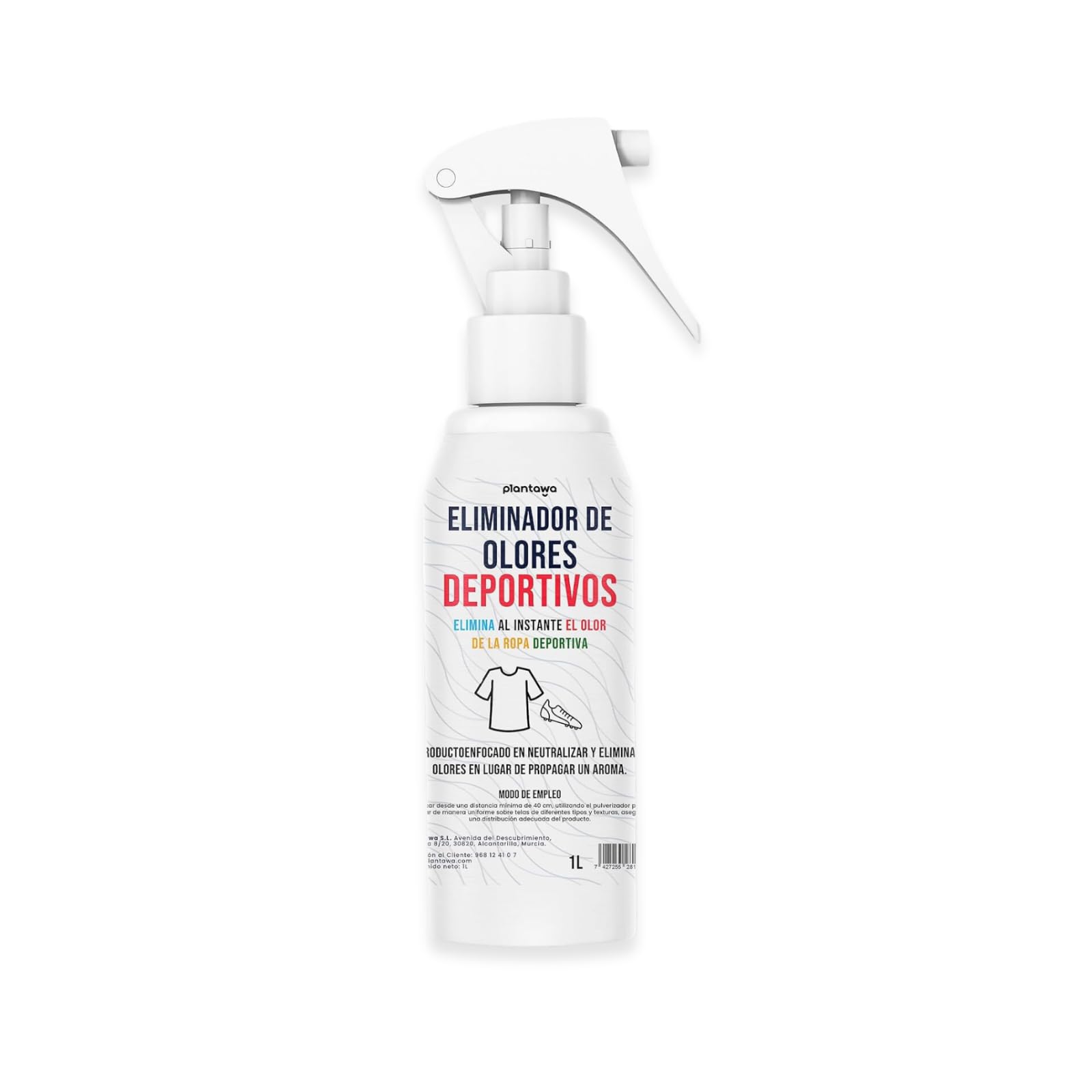 Eliminador de Olores Deportivos 1L.Neutralizador de olores deportivos de ropa y calzado.Eliminador de olores textil por actividad física.Absorbe olores rápido,Spray quita olores, Desodorante