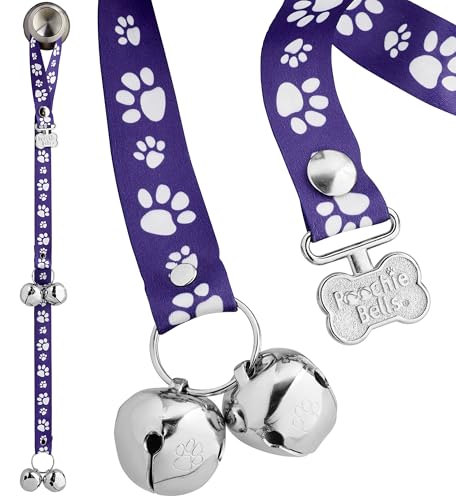 PoochieBells Dog Doorbell, Dog Potty Training Bells, Dog Safe USA-Made w/Perfect Sound,Dog Trainer...