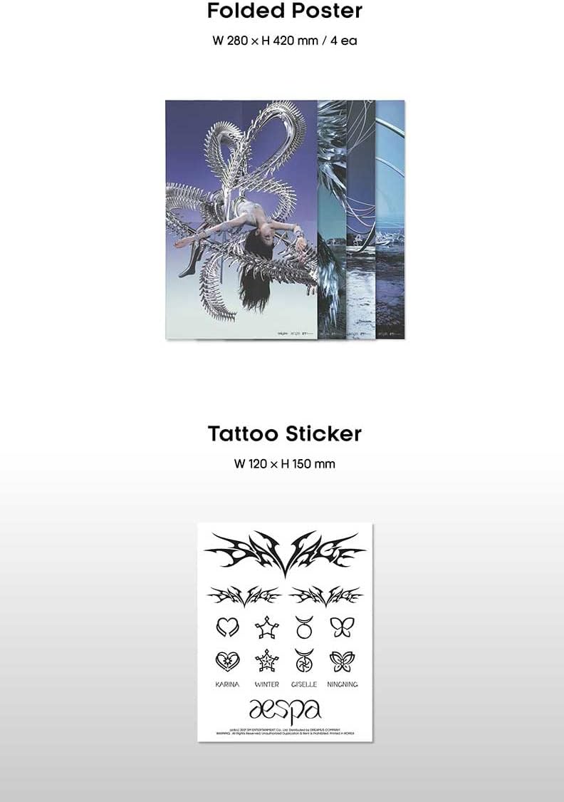 DREAMUS AESPA Savage (Hallucination Quest Version) The 1st Mini Album CD-R+Cover+Photobook+Folded Multicolor