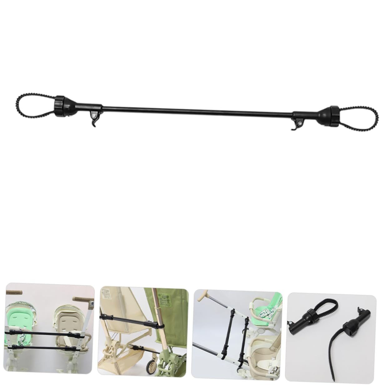 2pcs Twin Stroller Connector Adjustable and Foldable Stroller Attachment for for Family Outings