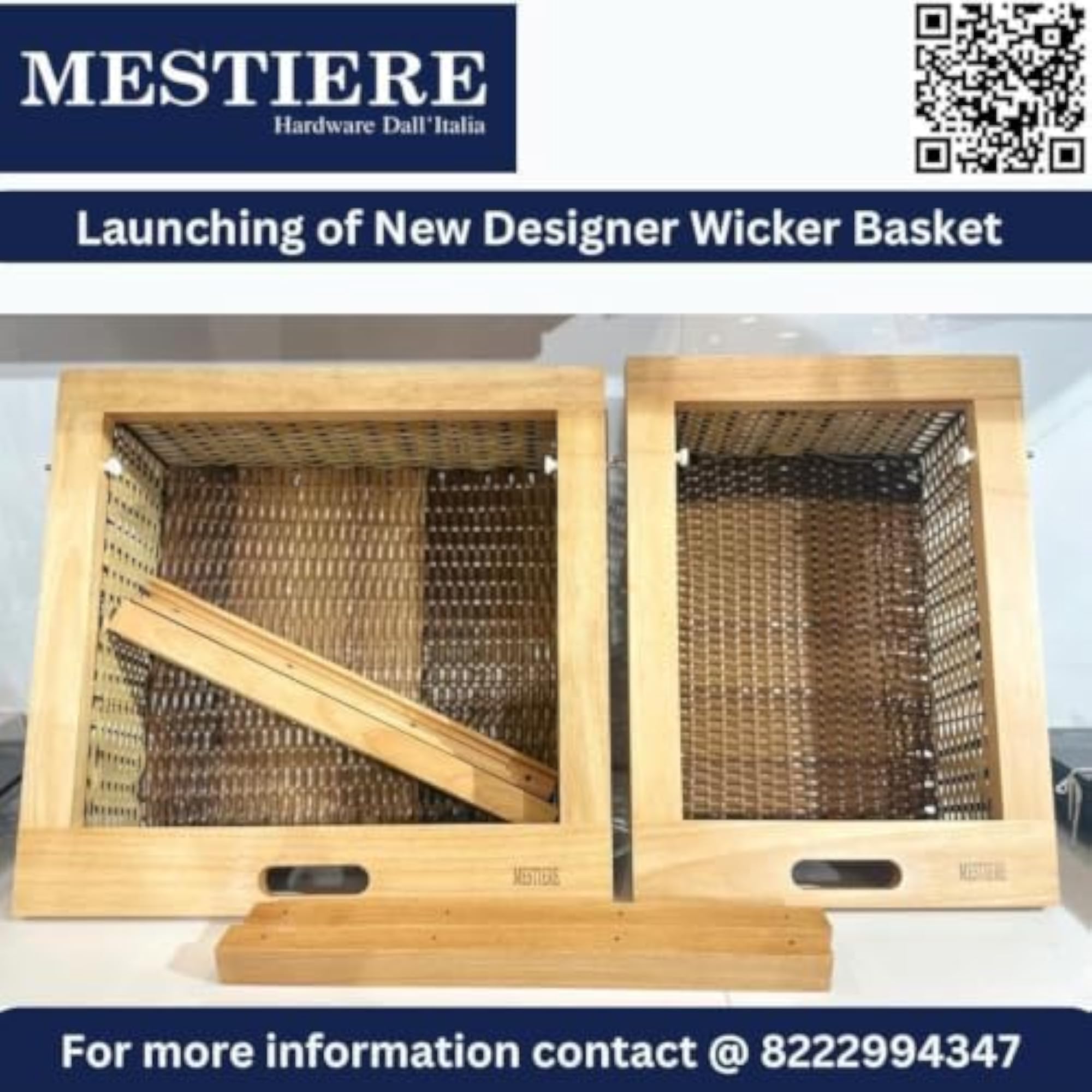 Wicker Basket for Modular Kitchen Storage