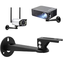 Drsn Mini Projector Wall Mount Bracket, Universal 360 Rotation, 7.8in Adjustable Arm, for CCTV Security Camera, Webcam, Small Projector Black, 11 lbs