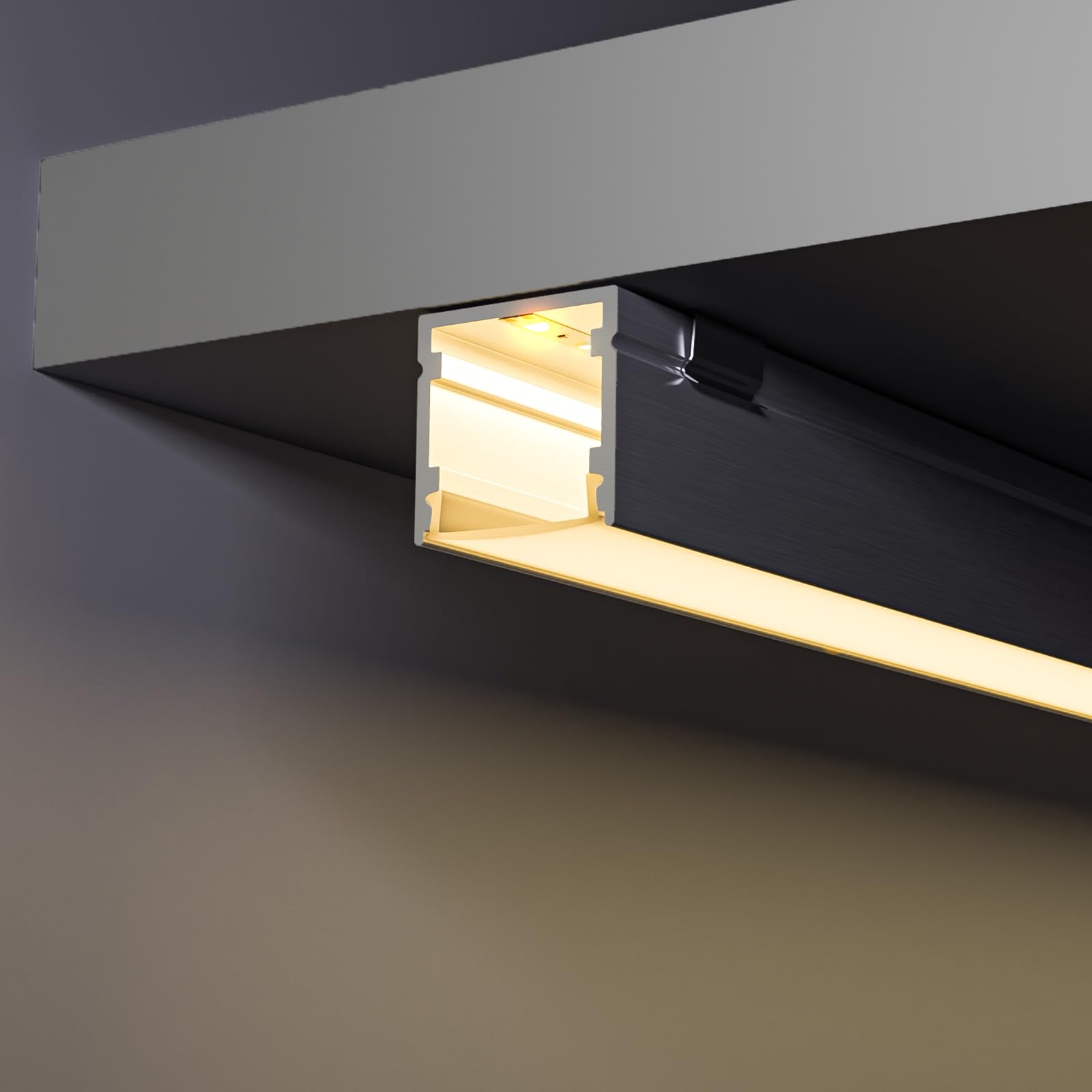 LED Aluminium Profil 10 x 2m(20m) Aluminium Oberflächenprofil für LED Streifen bis 15mm Breite mit milchweißer PC Abdeckung und Zubehörset(SP33)