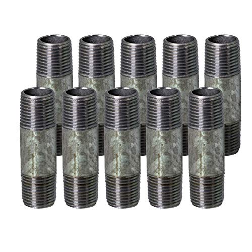 Supply Giant OQHM2060-10 Steel Nipple Pipe, 2" x 6", Galvanized