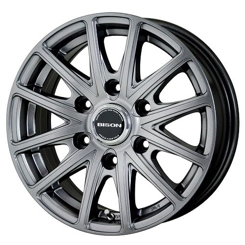 BISON BN-01 15インチ アルミホイールとスタッドレスの4本セット Amazon | 【ホイールのみ 4本セット】バイソン BN-01 (15インチ 6J+44