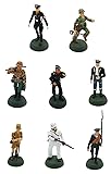 Figurine de collection OPO 10 - Lot de 8 Soldats de Plomb échelle 1/32 54mm : Figurines WW2 USA Marines Allemagne Luftwaffe Japon - Almirall Palou LSOL2