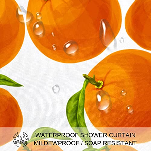 Rideau de douche orange sans couture étanche pour salle de bain