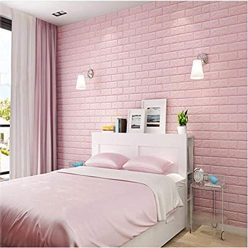 Image of Barebeauty 3D Wall Panel Wallpaper, Self Adhesive PE Foam Brick Sticker, Waterproof Peel & Stick Wall Covering for Home, Bedroom & Living Room Decor, 70 x 77 cm (Pack of 1, 5.8 Sq. Ft. Approx)