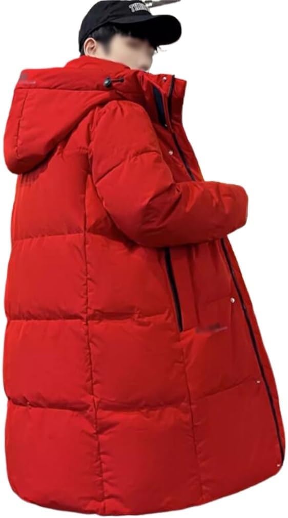 VIDI Thickness And Warm White Duck Velvet Extremely Cold Large Size Coat Casual Long Down Jacket Men's Winter