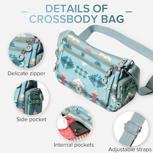 Southwest Shoulder Crossbody Bag for Women, Aztec Satchel&Purse with Multi Zipper Pocket and Adjustable Strap4