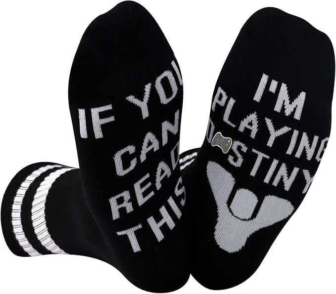 2PAIRS Game Fans Gift If You Can Read This I'M Playing Game for BFF Video Gamers Socks