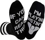 2PAIRS Game Fans Gift If You Can Read This I'M Playing Game for BFF Video Gamers Socks One Size