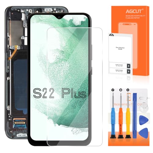 Écran tactile AMOLED pour Samsung Galaxy S22 Plus 5G avec châssis noir