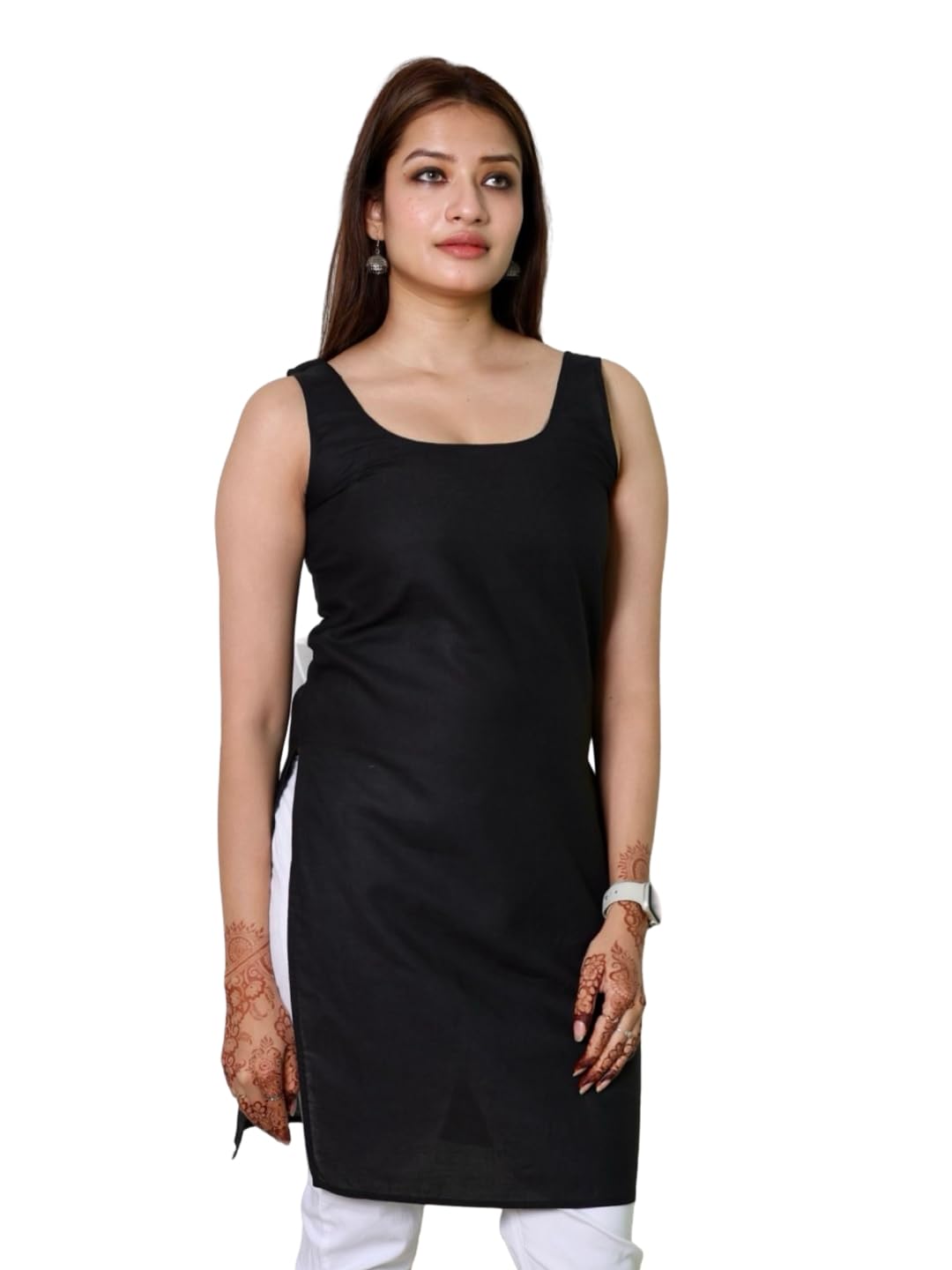 Women's Cotton Long Camisole Slip for Women, Plus Size Long Inner, Sameej, Slip (XS to 8XL)-picture-29