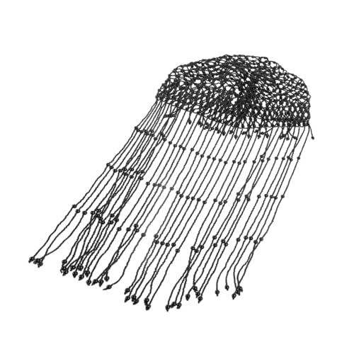 Chapeau de cérémonie noir léger et perles pour rester élégante