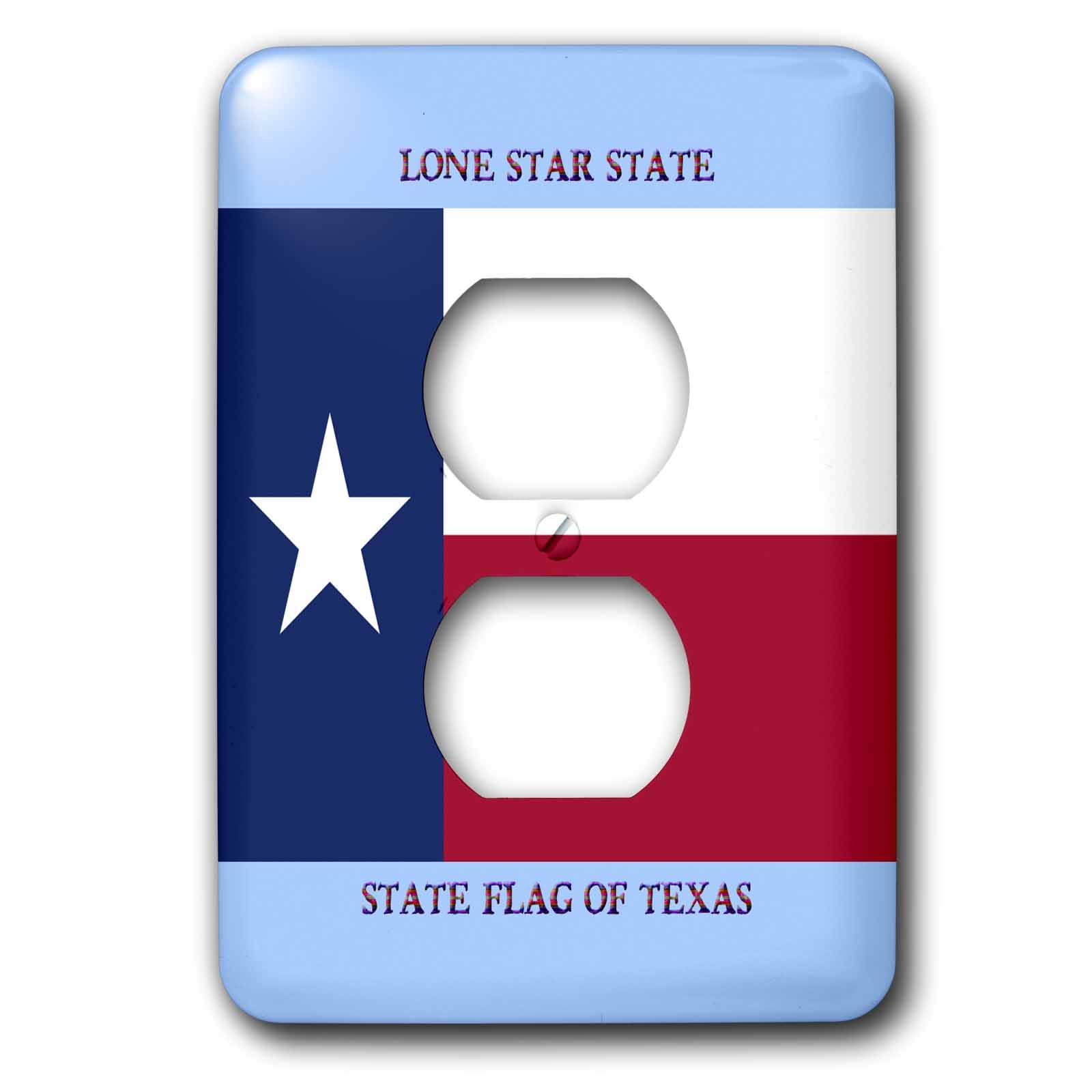 Cache prise drapeau Texas aux finitions soignées par la marque 3dRose