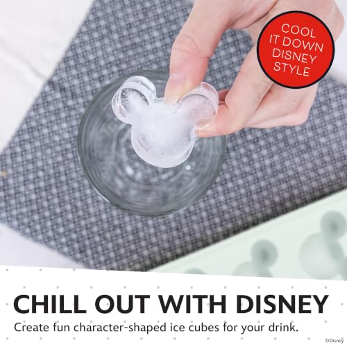 Image of Disney Mickey Silicone Ice Cube Tray, 2-Pack 5 inchx12.5 inch, BPA-Free | Flexible design pops character-shaped cubes out easily, dishwasher safe, doubles for chocolate and gummies, makes 24 molds