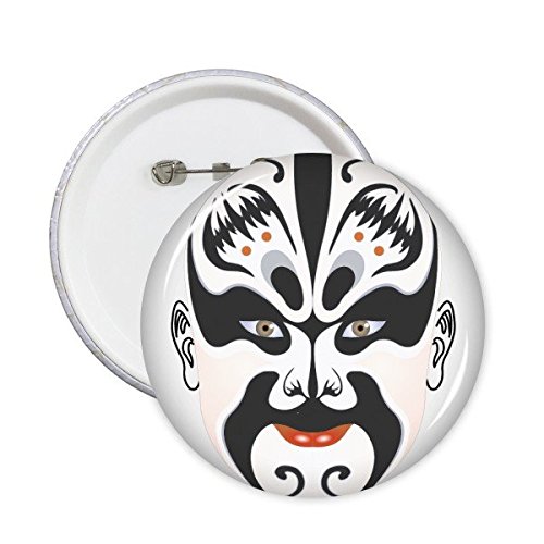 Broches rondes Opéra de Pékin avec motif Zhangfei pour décoration de vêtements, lot de 5