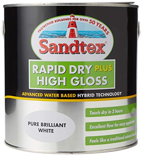 Sandtex Retail Rapid Dry Plus High Gloss Brilliant White 2.5 L