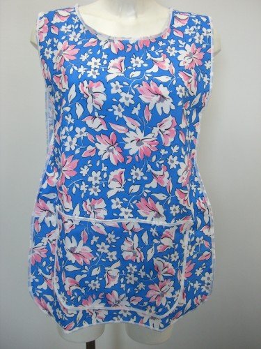 Floral design Tabard, well made in UK, large pockets and machine washable. ITEM SUPPLIED MAY DIFFER SLIGHTLY TO PICTURE Order yours online today at £6.99 + P&P (XXXOS, Blue)