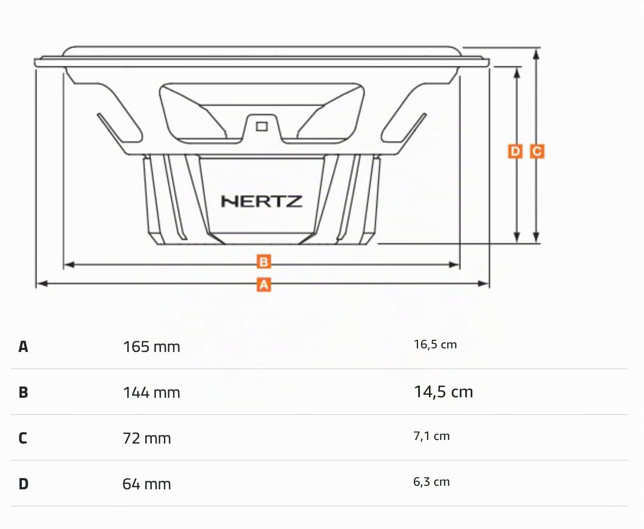 Hertz DSK 165.3 – 2-Wege-Audiosystem mit 165 mm Tieftöner aus behandeltem Papier, 24 mm Kalottenhochtöner und dedizierter Frequenzweiche, 4 Ohm, 160W max