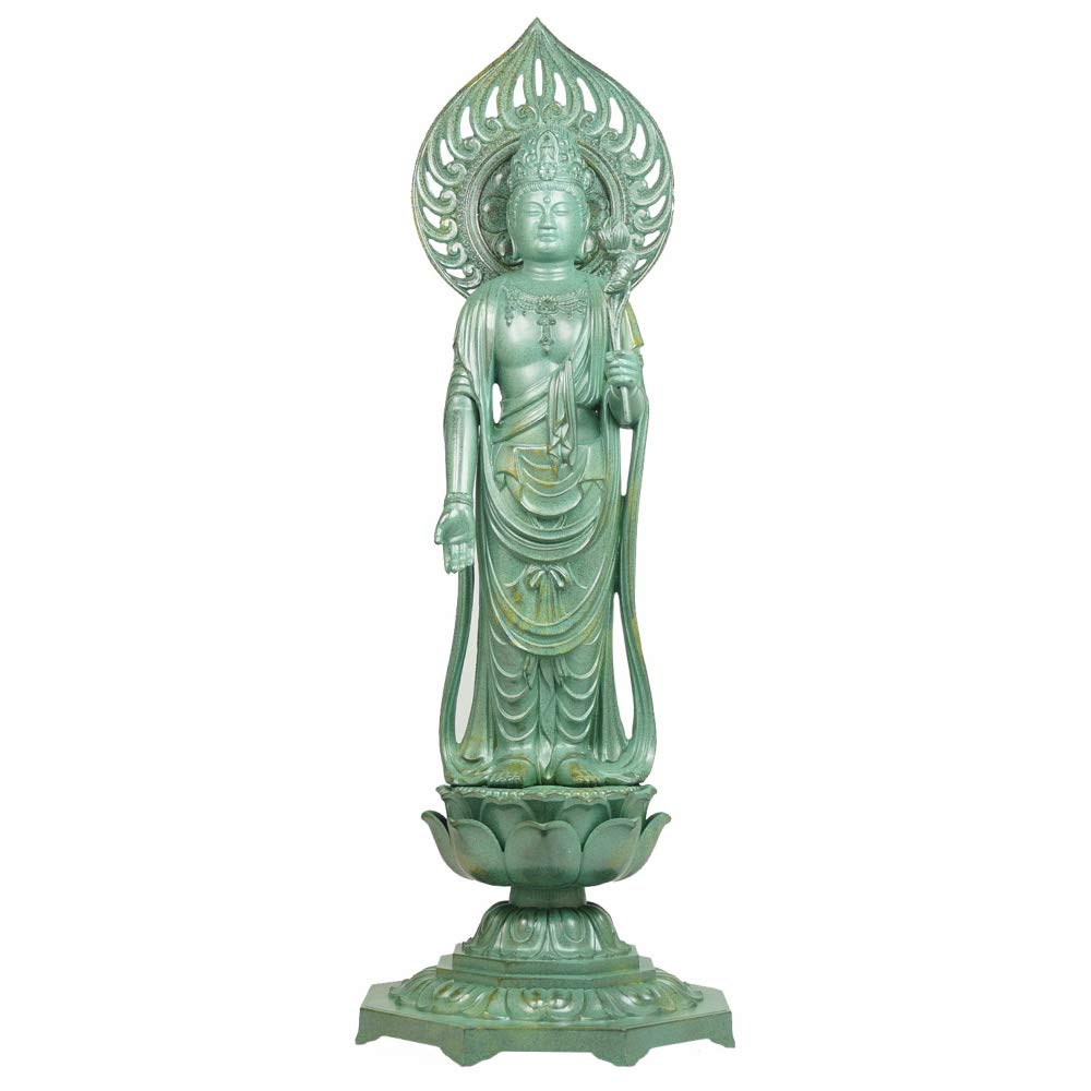 仏教美術 観音様仏像 銅製 仏教美術 仏像 坐蓮観音菩薩仏像 銅製 銅器 工芸品 置物 - メルカリ