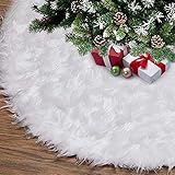 【Faldón Reutilizable】Es un adorno de Navidad reutilizable. Este faldón de árbol de piel artificial tiene una larga vida útil, lo que la convierte en un accesorio imprescindible para la temporada navideña. Puede usarlo como alfombra para el hogar o usarlo el próximo año. (Nota: es mejor lavarlo a mano con agua a temperatura ambiente y luego secarlo al aire).